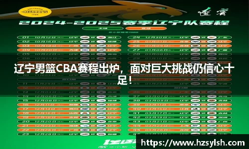 辽宁男篮CBA赛程出炉，面对巨大挑战仍信心十足！
