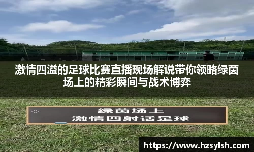 激情四溢的足球比赛直播现场解说带你领略绿茵场上的精彩瞬间与战术博弈
